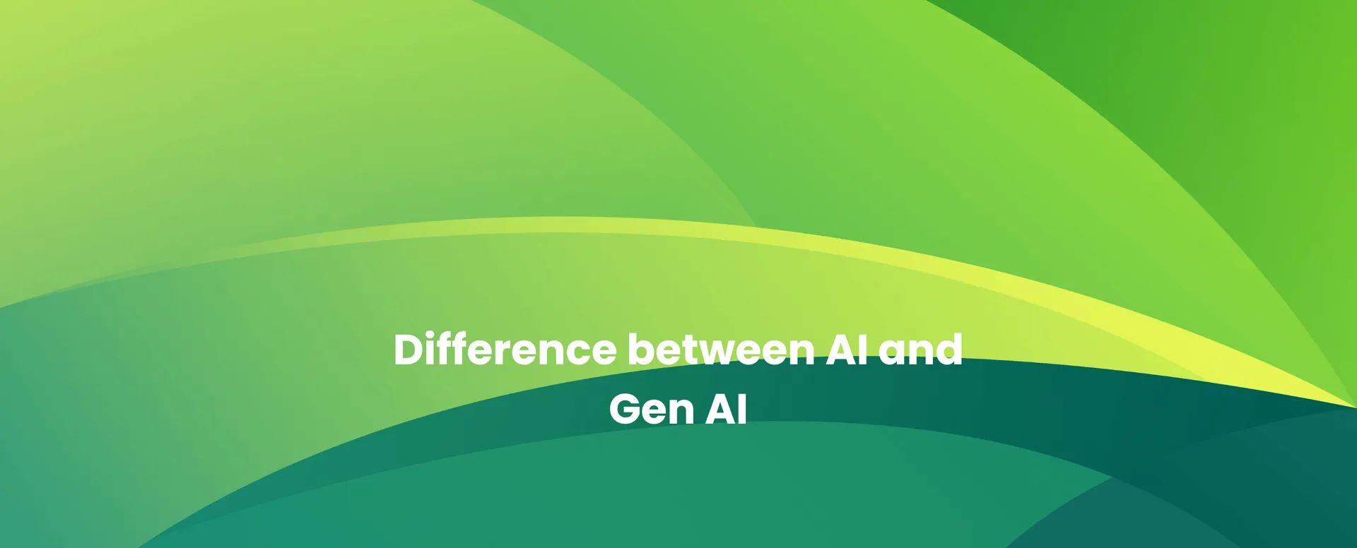 difference between ai and gen ai