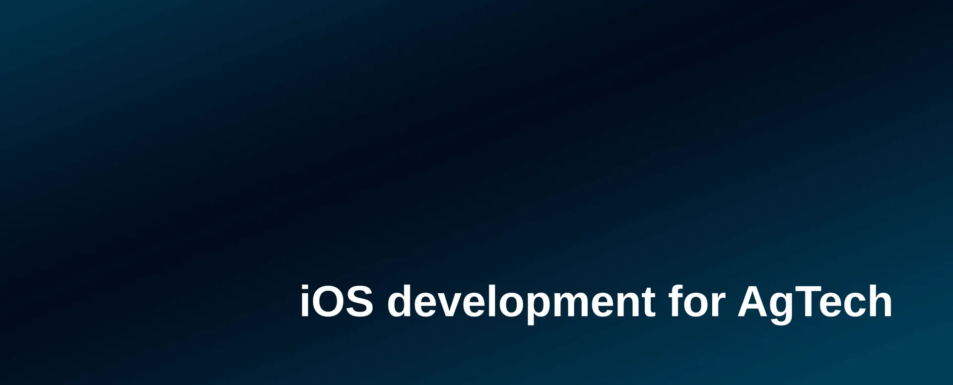 hire custom ios developers for agtech