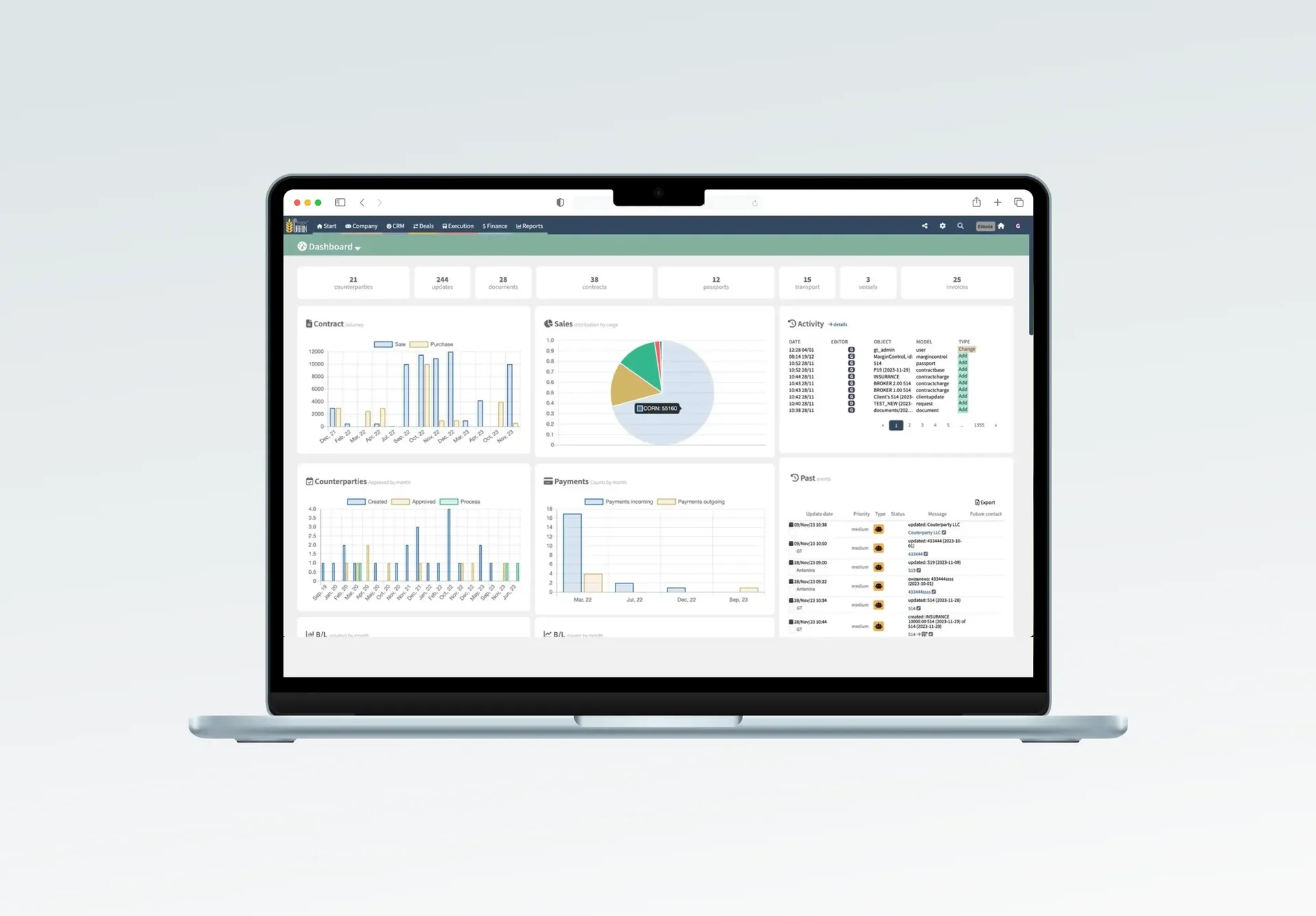 commodity trading and risk management system